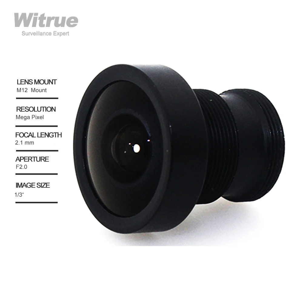 HD Camera Lens CCTV 2.1mm M12*0.5 mount 1/3 F2.0 150 degree for Video Surveillance IP Camera