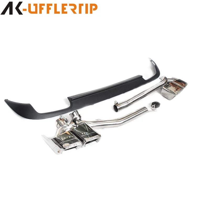 

Suitable for Mercedes-Benz W204W212E200E260 modified E63 square port four exhaust AM * tail throat PP rear lip