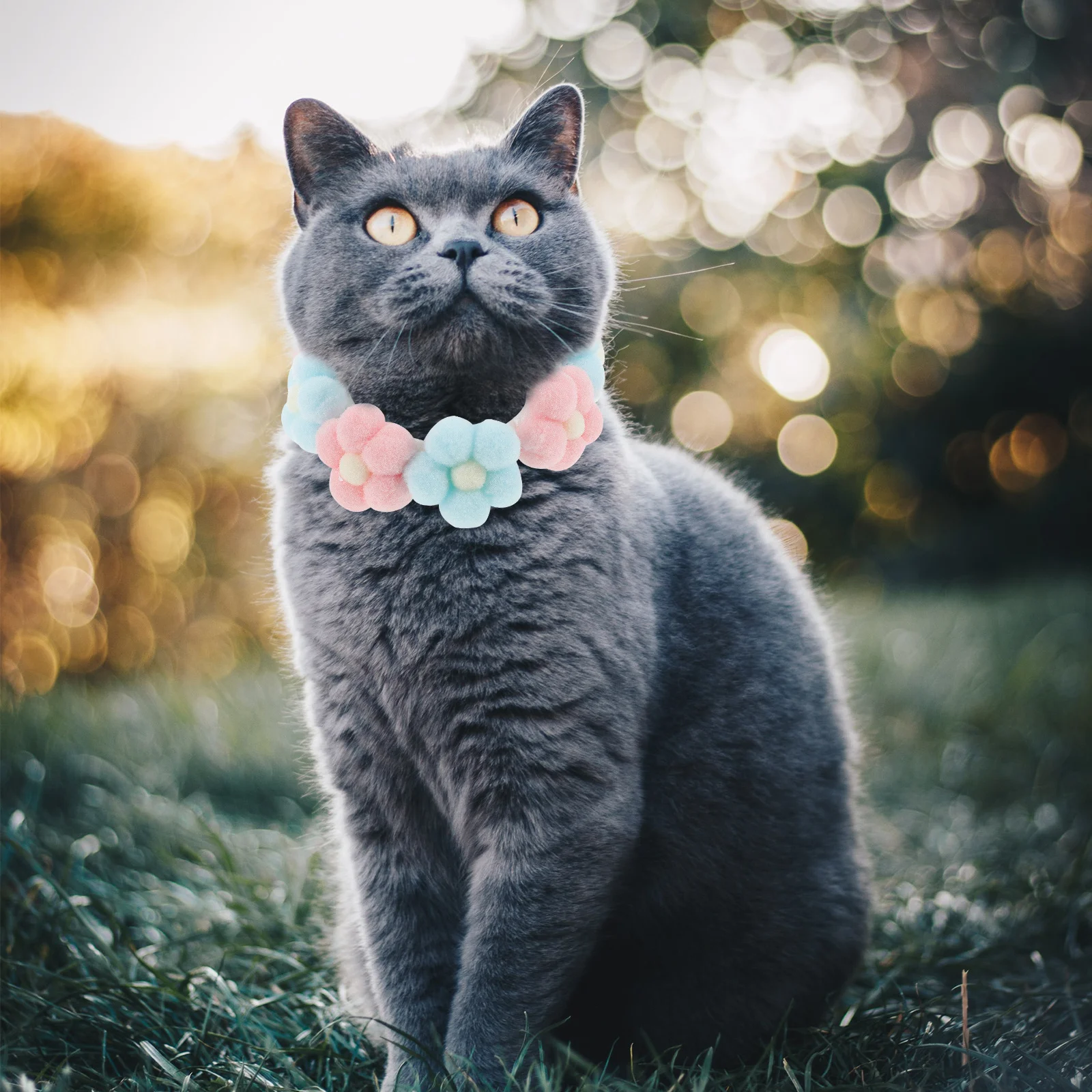 

Pet Cat Dog Adjustable Knitted Collar Lightweight Fashionable Knitted Collar For Cat Decorative Neck Ring Pet Supplies