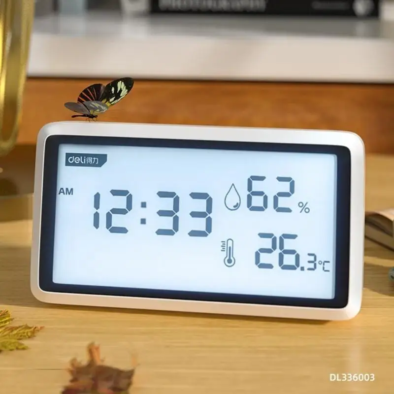 

G88A Large LCD Display Indoor Desktop Thermometers Hygrometer with Time Display