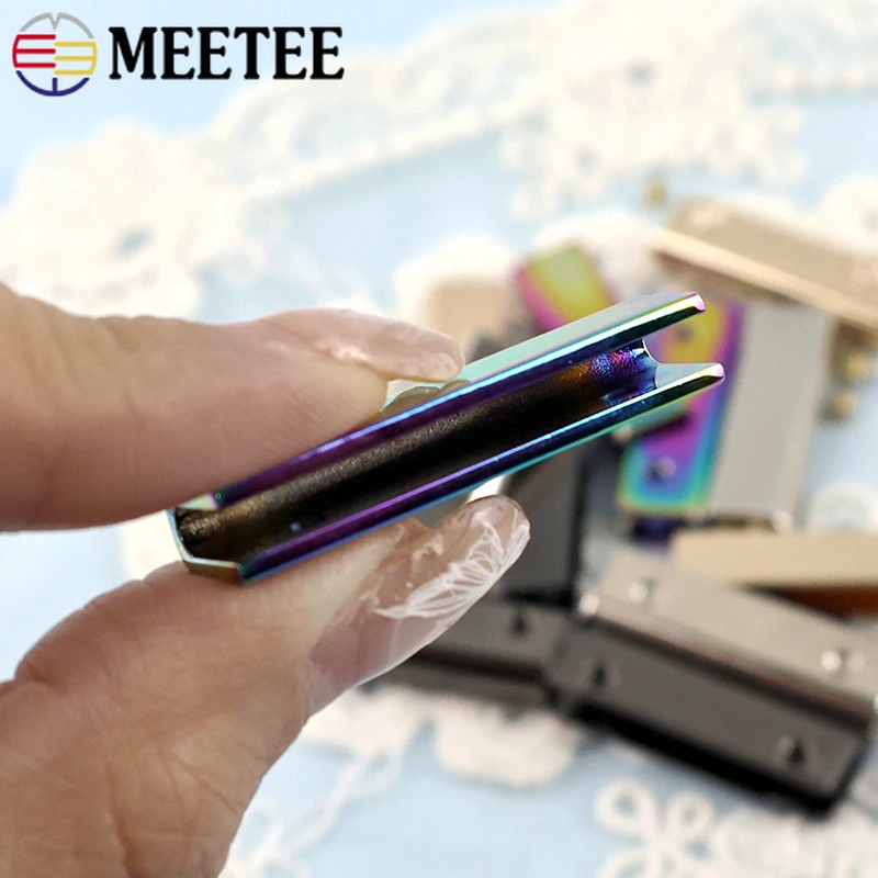 

20Pcs 25/32/39mm Metal Buckles Bag Side Corner Protector Webbing End Clips Leather Crafts Screw Decorstion Stopper Accessories