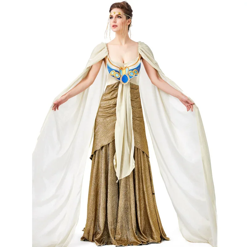 Woman Cleopatra Cosplay Costume Renaissance Ancient Egypt Mythology Greek Goddess  Princess Queen Dress Costumes Party GS9482