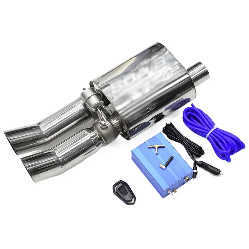 Universal Stainless Steel Pneumatic Vacuum Valve Exhaust Controller Set Remote Control Muffler Pump Silencer