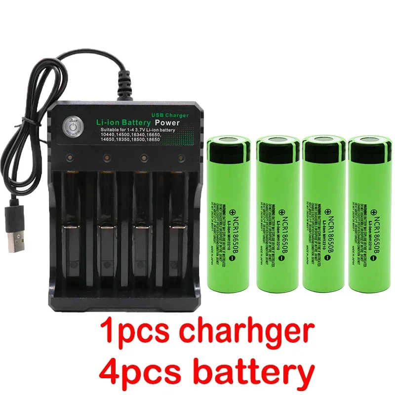 2024 New Original NCR18650B 3.7V 3400mah 18650 Lithium Rechargeable Battery for Flashlight Batteries and USB Charger