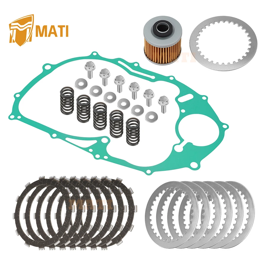 

MATI Clutch Friction Plates Spring Bolt & Gasket Kit for Yamaha XV650 XVS650A XVS650AT 1998-2010