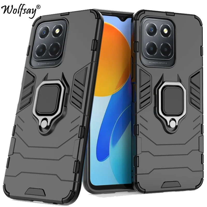 For Honor X6 Case Bumper Anti-knock Armor Magnetic Suction Stand Full Cover For Honor X6 Case Cover For Honor X6 X6S X8 X7 X9