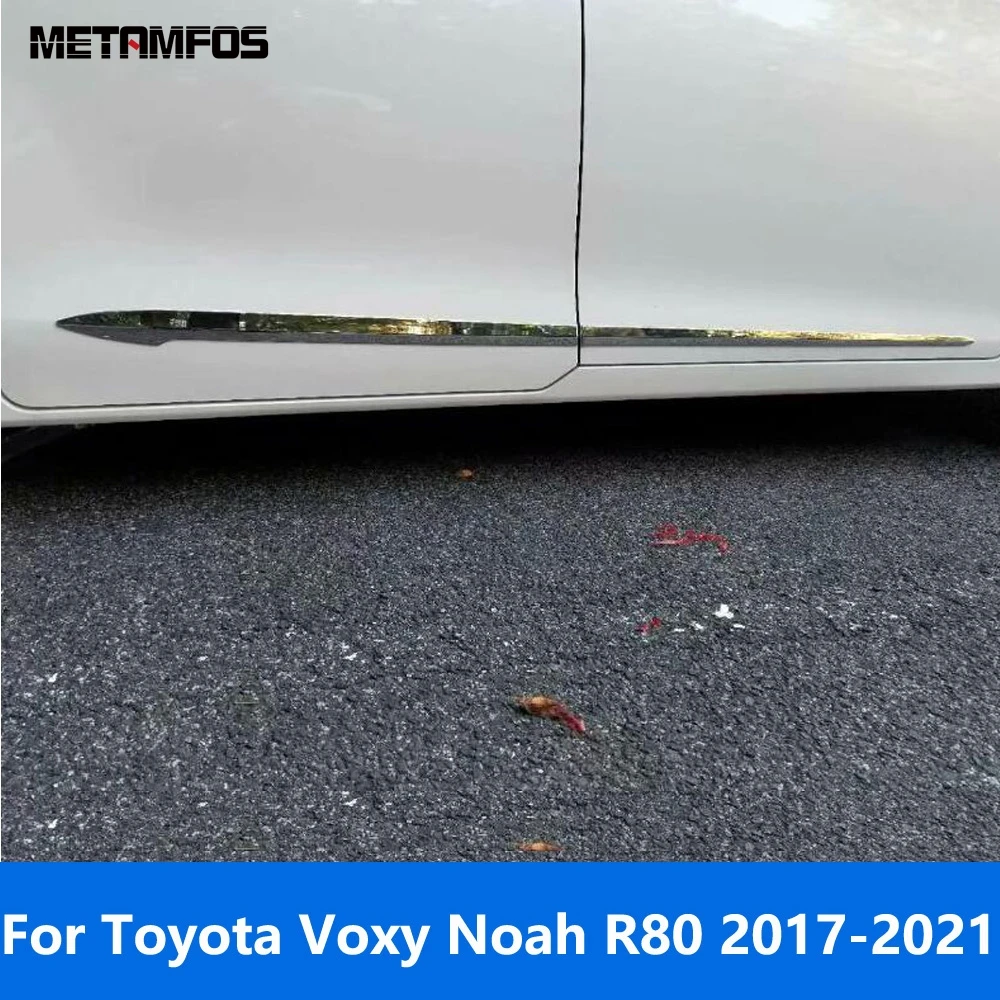 

Для Toyota Voxy Noah R80 2017 2018 2019 2020 2021, хромированная полоса боковой линии двери, обшивка кузова, молдинг, аксессуары, Стайлинг автомобиля