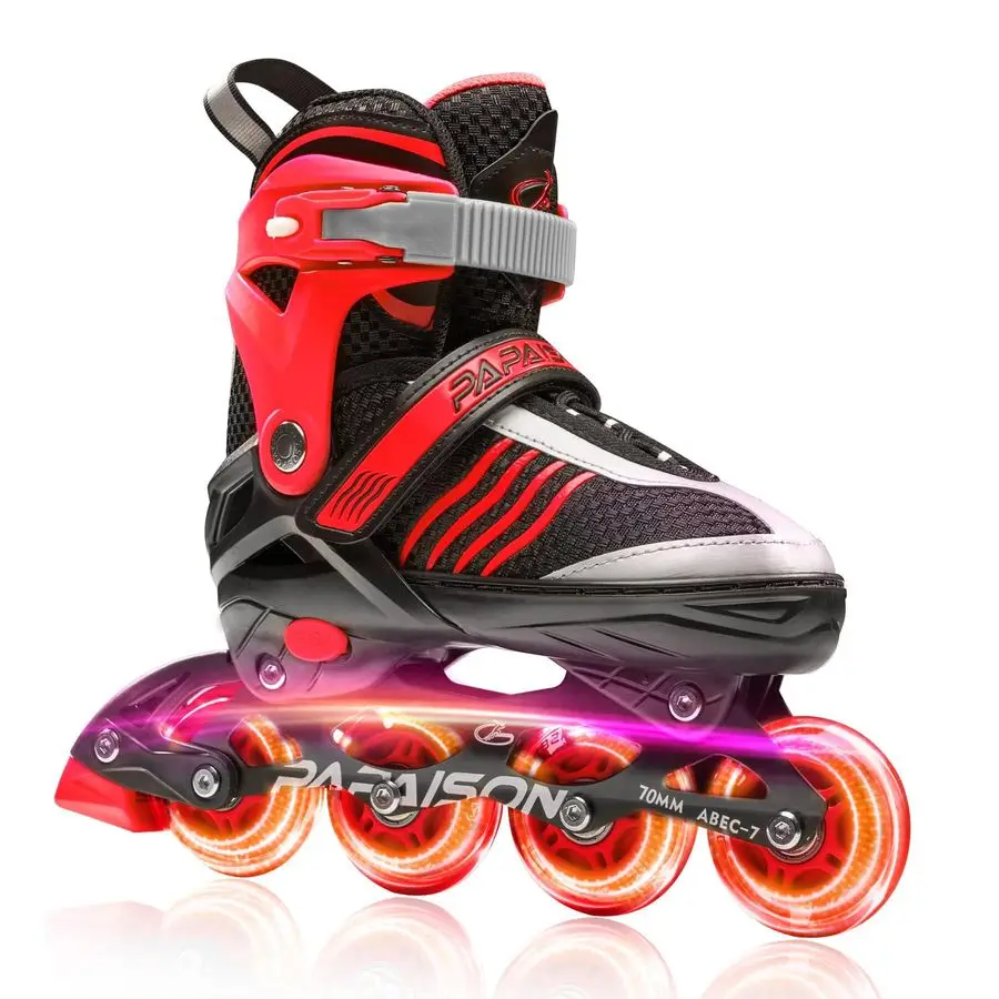 

Adjustable Inline Skates Boys Ages 416, Roller Skates for Girls Kids Ages 58 812 with Full Light Up Wheels, Outdoor Skates Illum