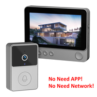 2.4Ghz Wireless Two Way Audio Infrared Night Vision Door Monitoring Doorbell Video Intercom Camera 4.3\