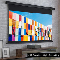 100 Inch 16:9 Best Quality 3D 4K Drop Down Projector Screen PET Crystal UST ALR Projection Screen for fengmi xiaomi projector