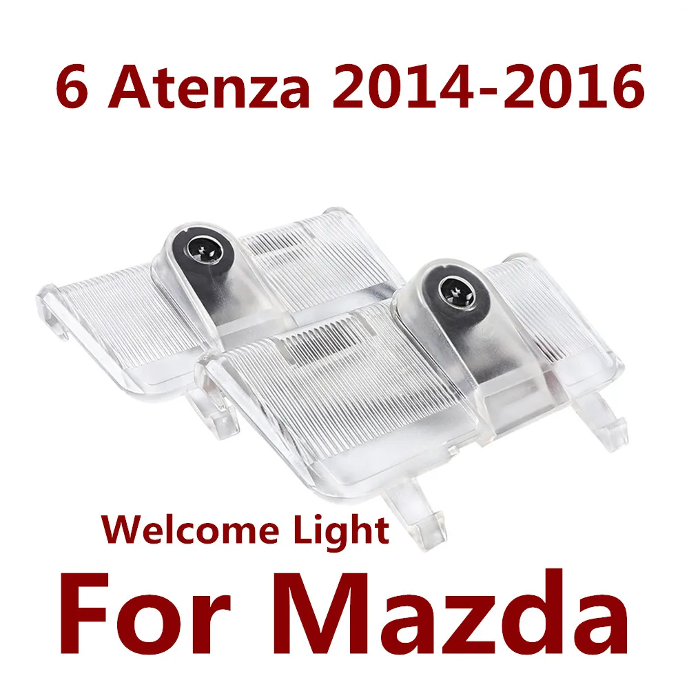 

2 шт. светодиодных ламп для подсветки логотипа двери автомобиля Mazda 6 Atenza 2014-2016, аксессуары для авто