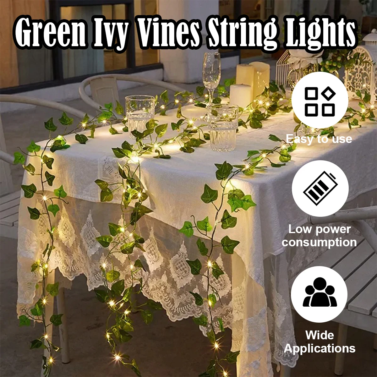 

2/5/10m Maple Leaf String Lights Decor Copper Warm White 3000K Vines Battery Operated Wire Fairy Decorative Rattan Strings Light