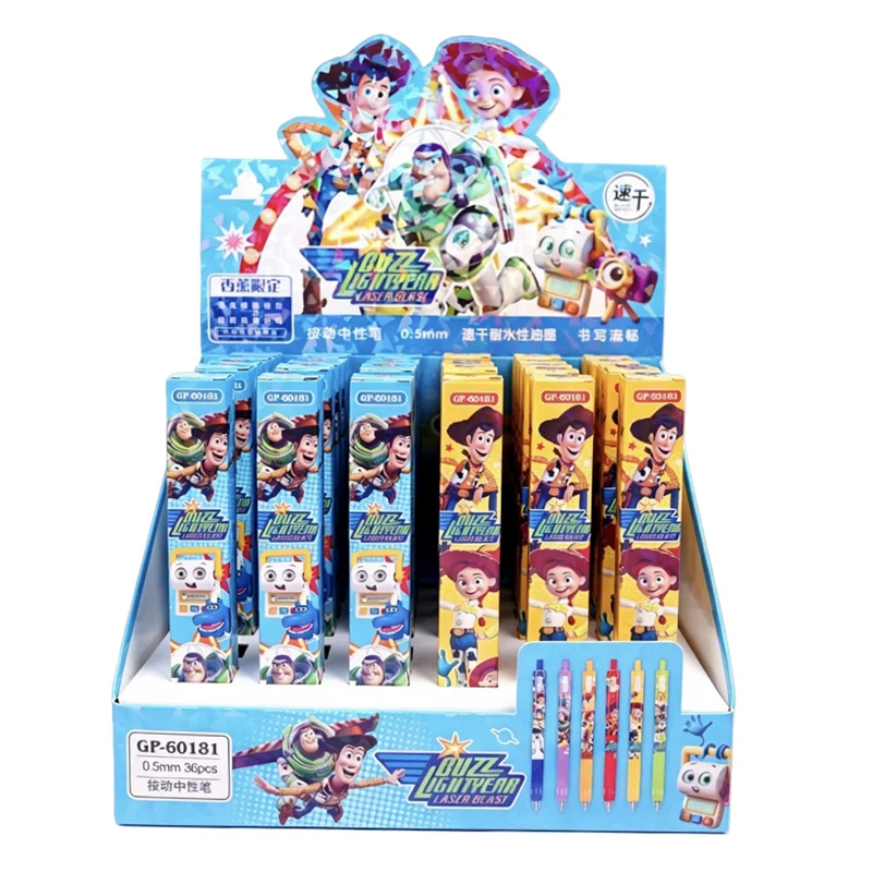 

Hot Sale 36pcs Toy Story 5 Press Pen Blind Box 0.5m Cartoon Neutral Pen For Students Signature Pen Stationery Office Supplies