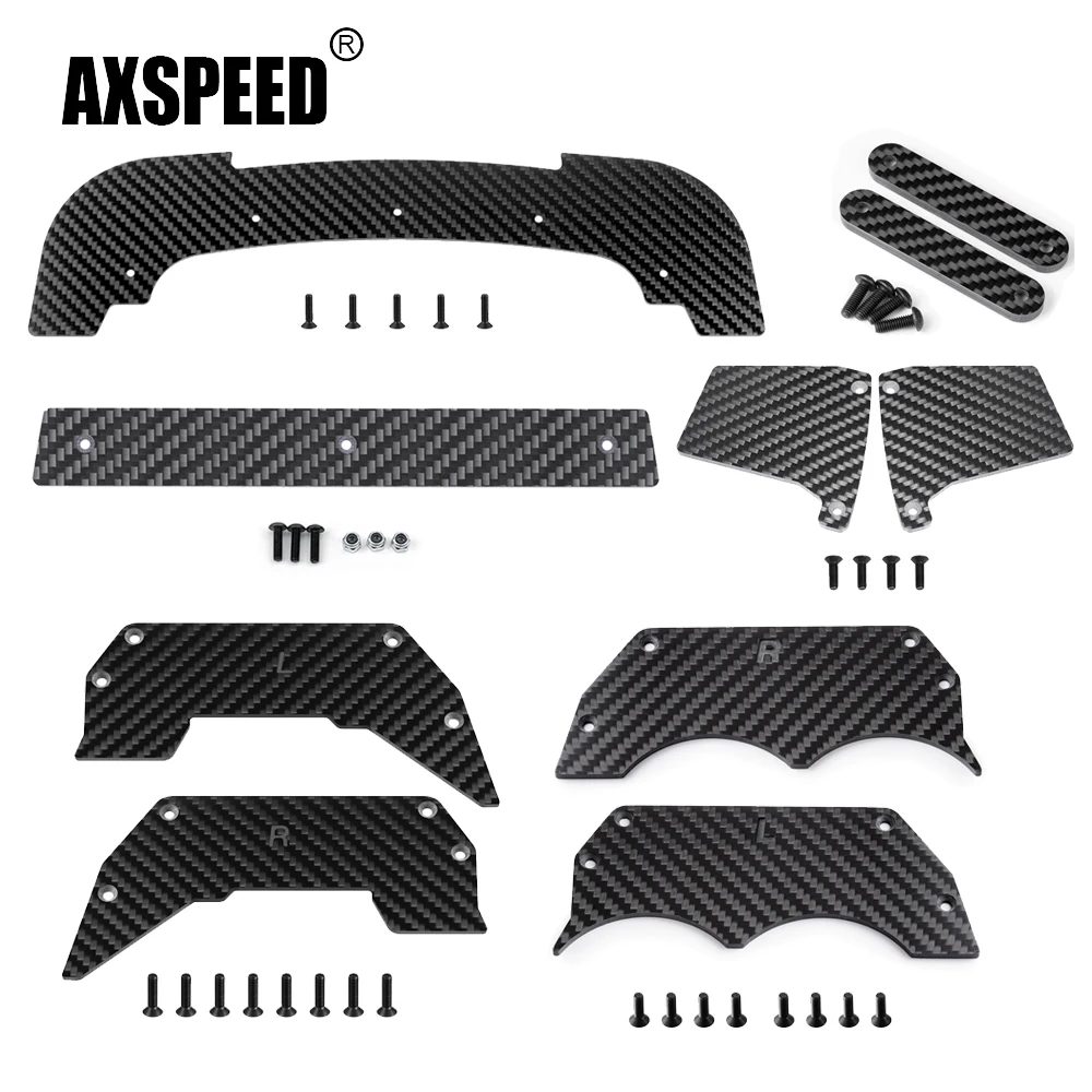 AXSPEED Carbon Fiber Chassis Splitter Fender Roof Rails Bucket Plate for ARRMA INFRACTION / Felony / LIMITLESS 6S 1/7 RC Car