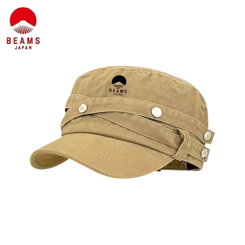 BEAMS Washed Distressed Vintage Elegant Equestrian Cap, Premium‑Feel Casual Versatile Riding Hat for Women