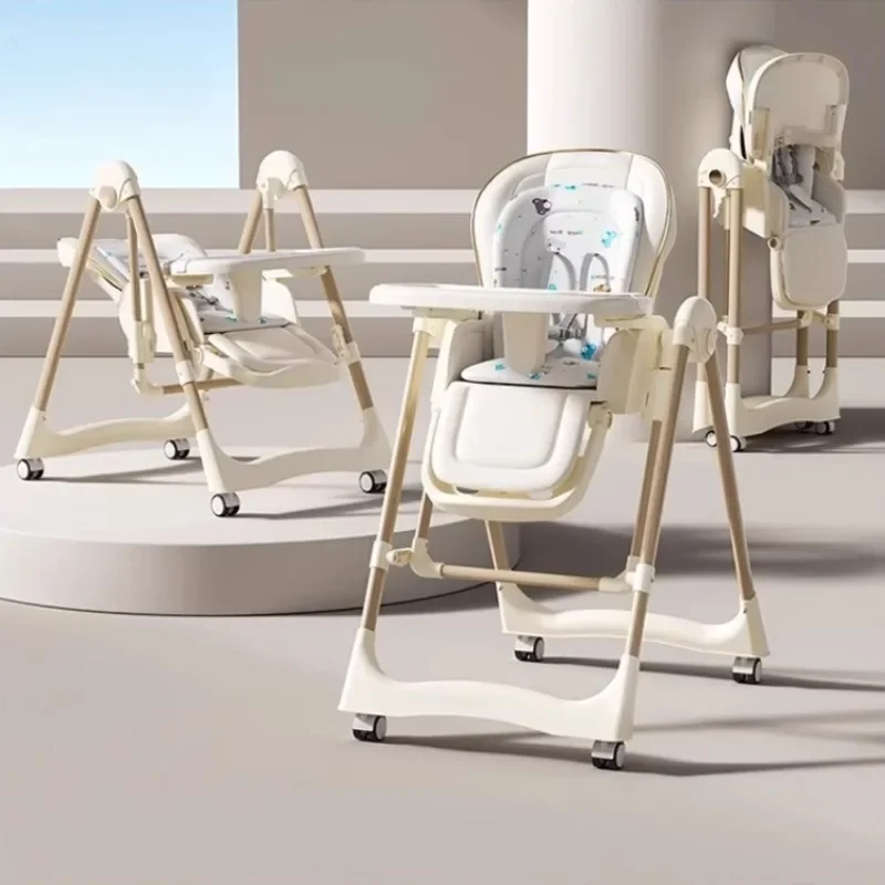 Multi-functional Foldable Rocking Chair for Baby Rest Chair, Can Sit or Lie Down Portable Baby Bouncer Chairs Baby Dining Chair,