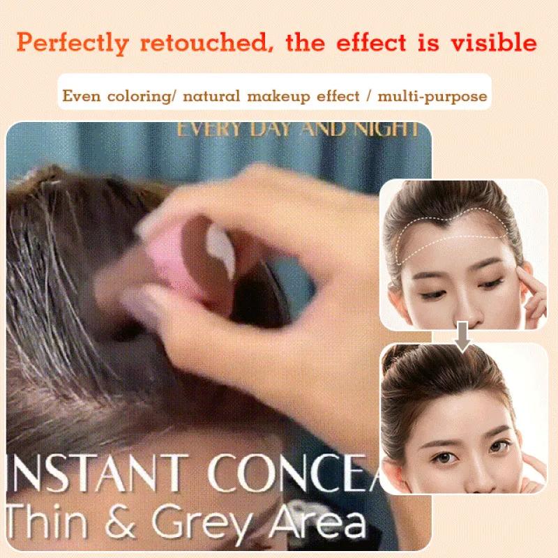 Hair Shadow Stick Powder Water Proof Hair Edge Shadow Eyebrow Powder Black&Brown Coverage Unisex Instantly Hair Makeup