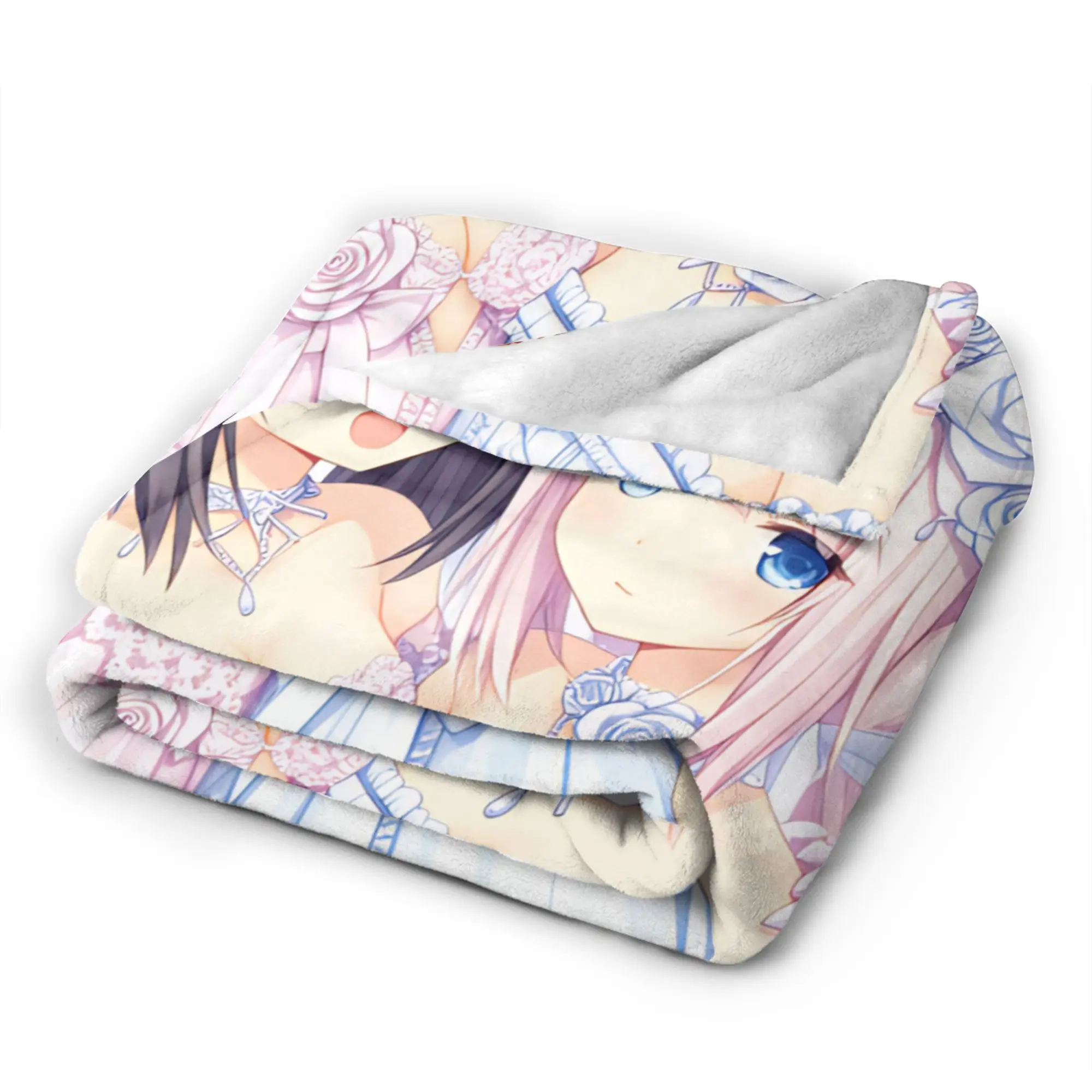 Soft Blanket Students Picnic Nekopara  Bedding Throws  Flannel Bedspread For Bedroom Novelty Sofa Bed Cover