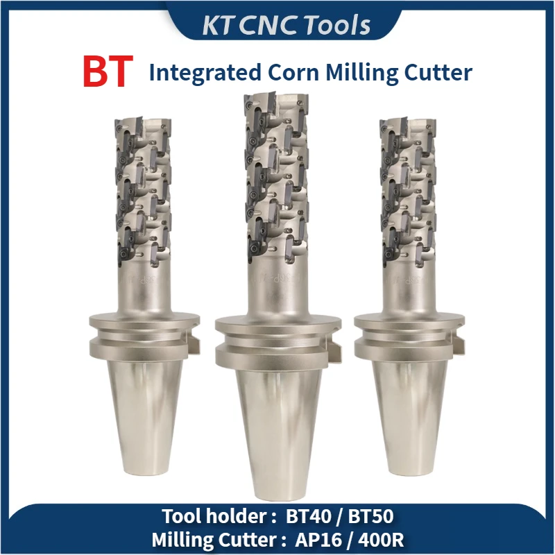 BT integrated corn milling cutter High Efficiency Spiral Milling Cutter BT40 BT50 Handle Corn Rough Milling Cutter APMT1604