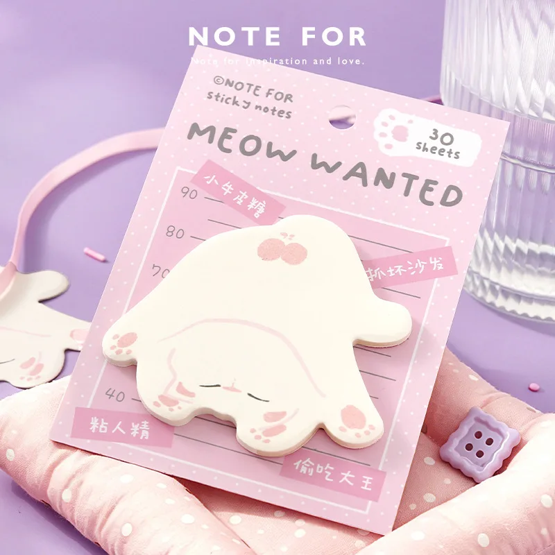 30sheets Notes Book Series, Cute Animal Handbook Memo Writing Message N Times Stationery Memo Pad Sticky Notes Notepad
