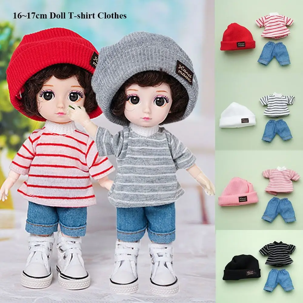 16~17cm Dress Up Children Girls Toys Fashion Doll Clothes Dolls Skirt Suit Doll Jeans Pants Best Gifts