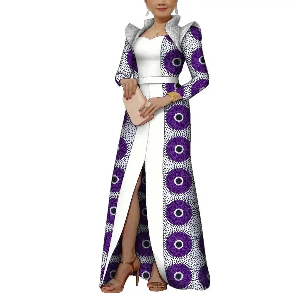 Herbst Frauen Kleid Afrikanische Kleidung Langarm Dashiki Lange Maxi Kleider für Frauen Party Robe Kleid Plus Größe 6XL Wy10005