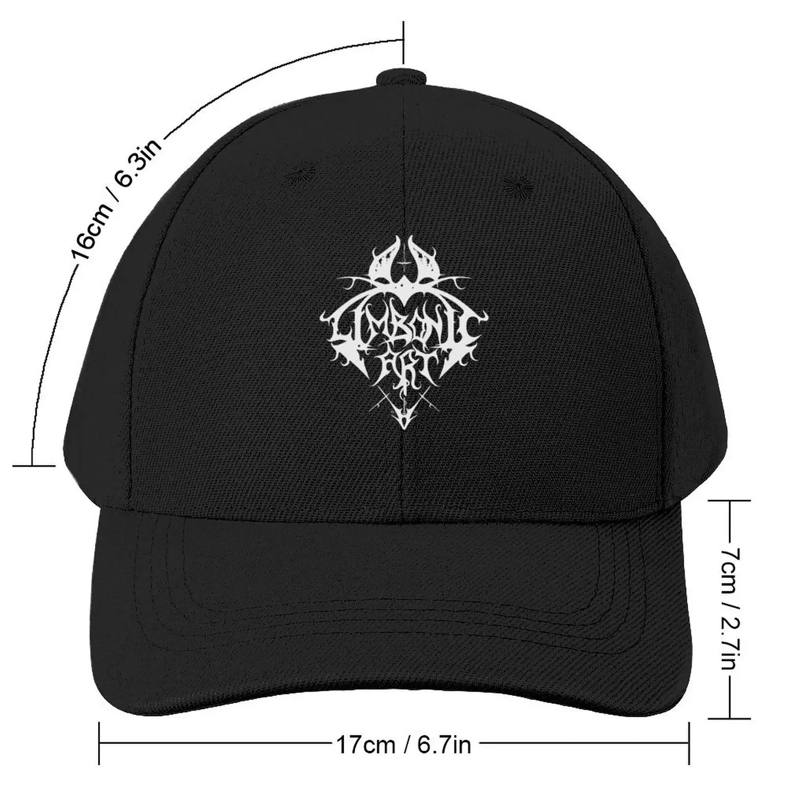 Limbonic Art Logo Black Metal Band WHITE Baseball Cap funny hat Luxury Brand Horse Hat Hats For Men Women's