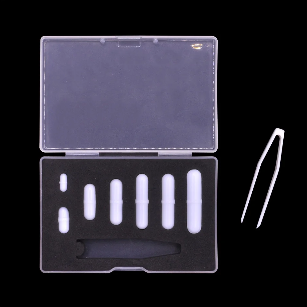 INTLLAB Mixed Size Stir bar PTFE Magnetic Stirrer Mixer Stir Bars  Magneton Set 7PCS