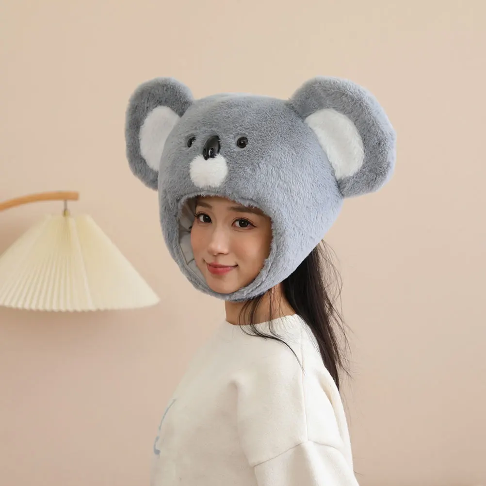 Uroczy kapelusz koala dla dorosłych, zabawny wzór, idealny do przebierania się, kostiumów cosplay, zabawy w fotobudce.