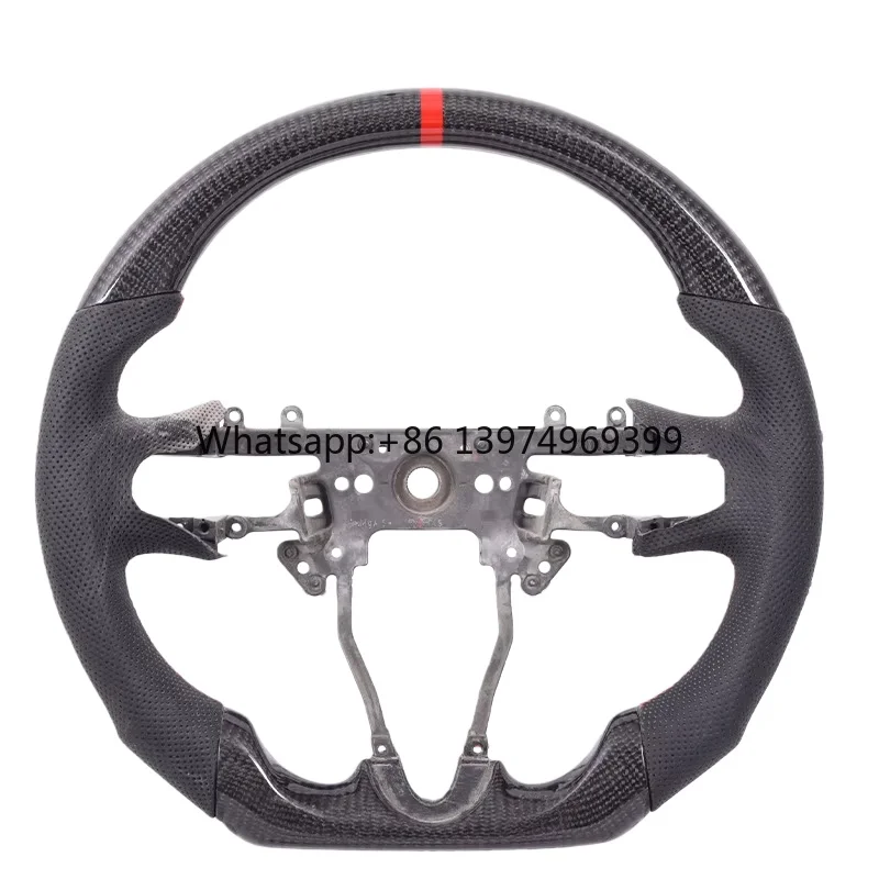 Suitable for Customized Modification for Honda Forged Carbon Fiber Steering Wheel with Perforated Leather Design