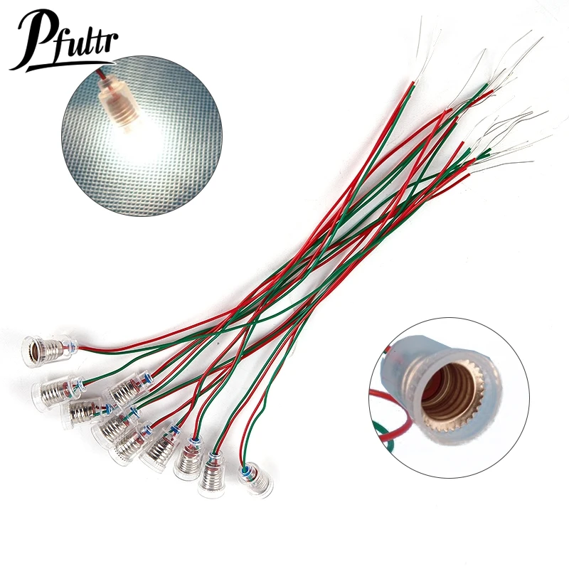 

10Pcs High Quality E10 Lamp Holder With Wire E10 Lamp Base Teaching Instrument Lampholder