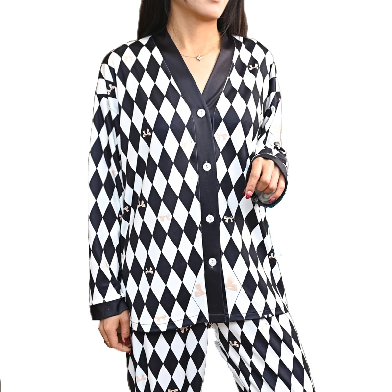 DUOJIHUI-Pyjama imprimé chic pour femmes, décontracté, pour la maison, classique, pour les abonnés, document adt, simple, à la mode, nouvelle collection printemps