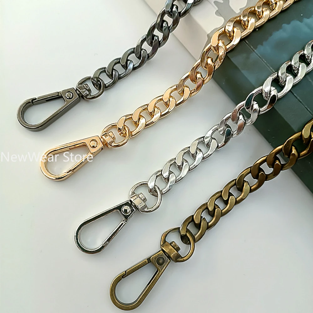 Metal Aluminum Bag Chain Replacement Parts Accessories For Hand-Woven Shoulder Handbag DIY Handmade Detachable Straps