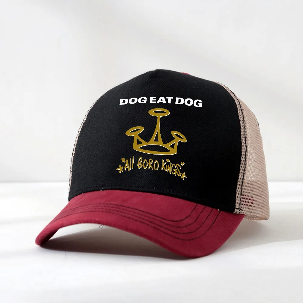 

Dog Eat Dog All Boro Kings Funny print Baseball Cap Men Women Outdoor Adjustable Fit Caps Hat mesh Breathable trucker hats