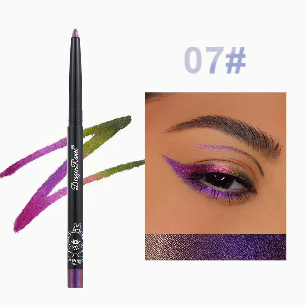 Waterproof Eyeliner Pen Green Gold Purple Pigment Multi Chrome Eyeliner Shiny Chrome Aurora Effect Glitter Eyeliner Pen view 2