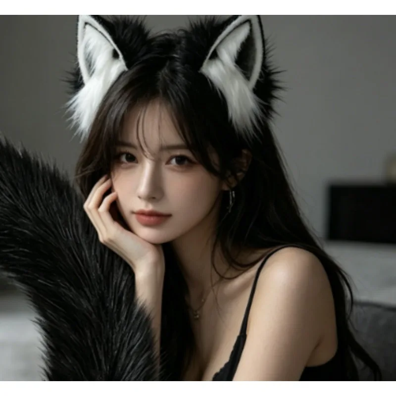 

Hand Made Japanese Animal Ear Hair Band Headband Lolita Hair Ornament Cat's Ears Plush Hair Clip Hair Ornament