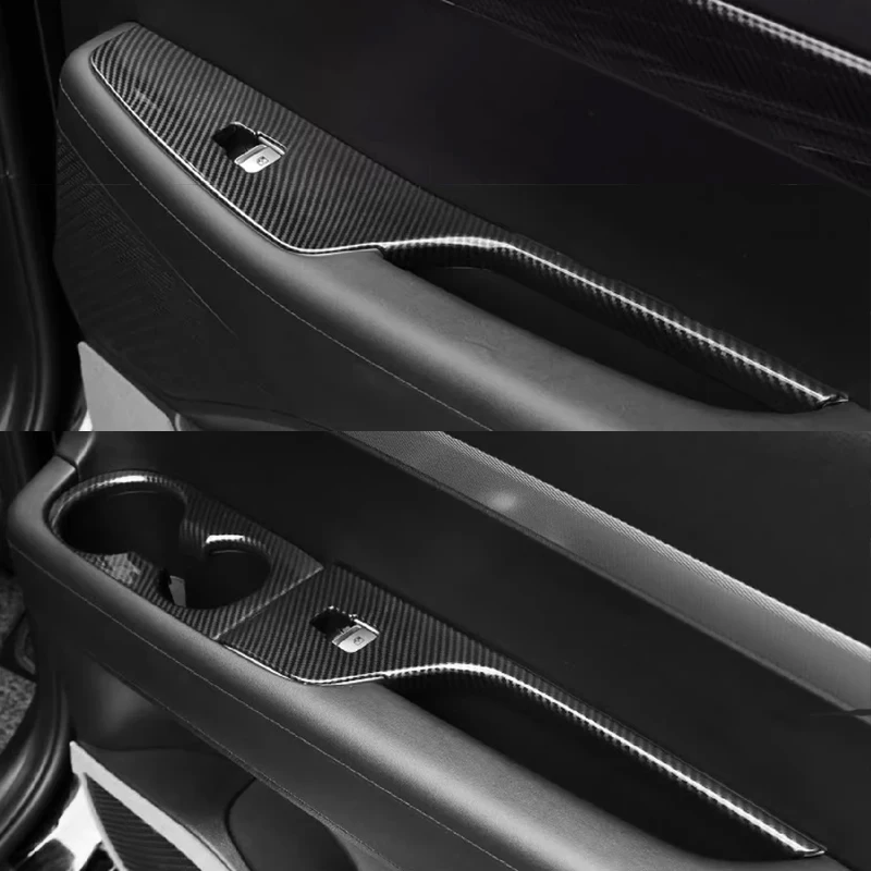 For Hyundai Palisade 2022 2023 Interior Accessories Carbon Fiber Window Switch Panel Cover Trim Window Switch Lift Cover trim