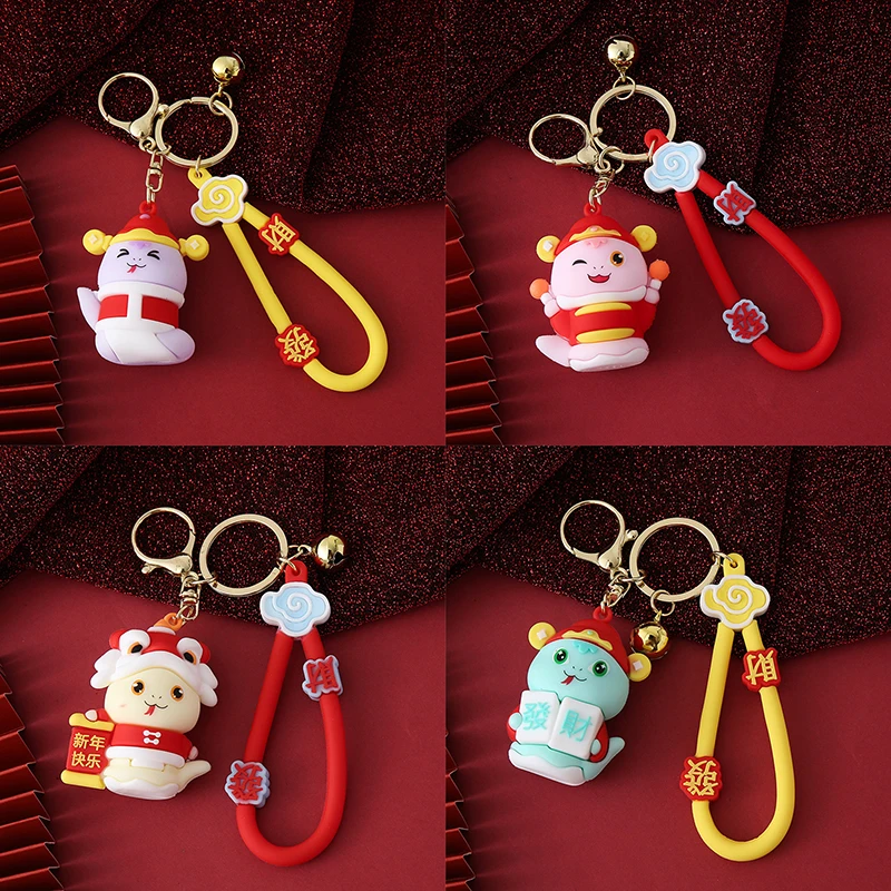 Porte-Clés Créatif du Zodiaque Chinois pour Nouvel An, Pendentif Mignon, Dessin Animé, Sac à Dos, Accessoires de Décoration, Cadeaux