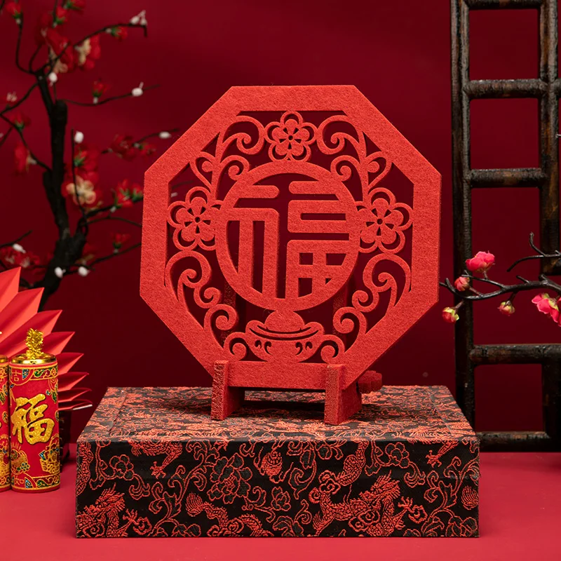 Creative hot stamping of three-dimensional Fuzi door with velvet fabric sticker