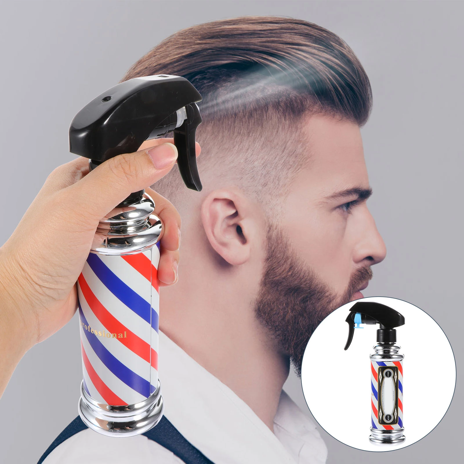 

2pcs Watering Can Portable Plastic Hair Salon Kettle Fine Mist Long Spray Time Wide Area Multipurpose Cleaner For Hair Window
