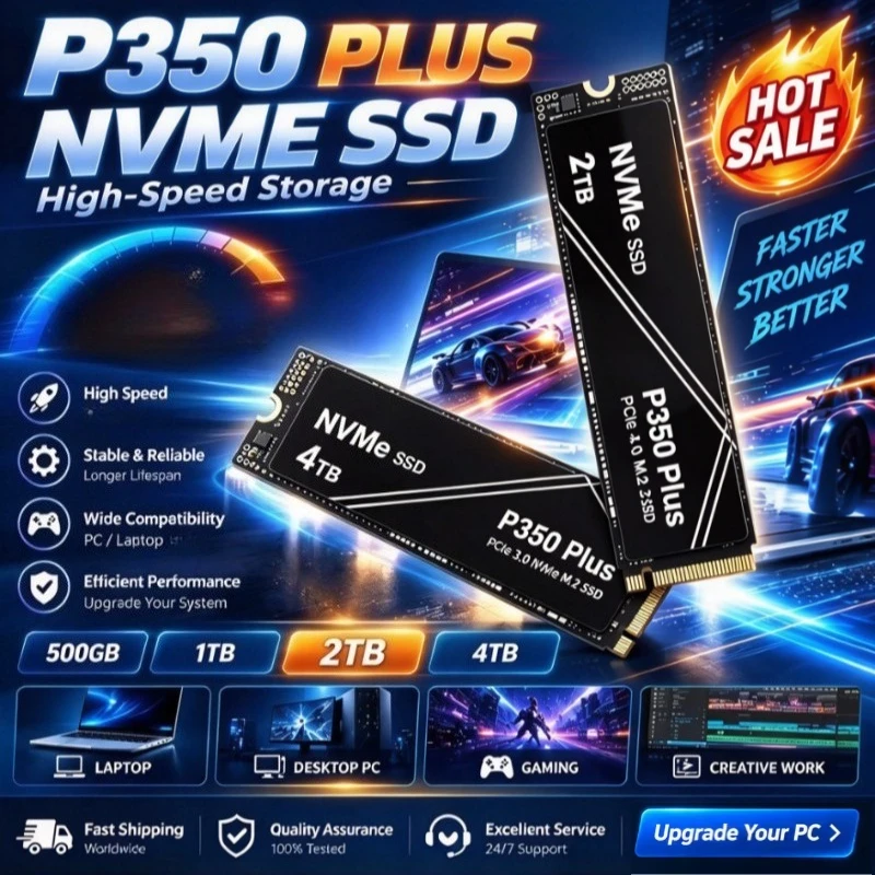 New P350 PLUS 500GB 1TB 2TB 4TB PCIe NVMe M.2 SSD  High Speed Gaming Drive,Fit  Laptop PC,OEM Original