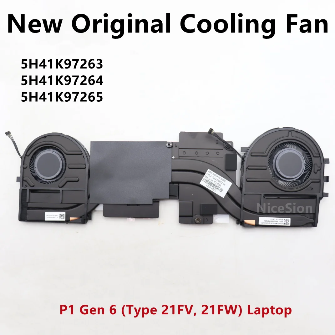 

New Original For Laptop Lenovo ThinkPad P1 Gen 6 CPU Cooling Fan Heatsink Radiato Cooler FRU PN ：5H41K97263 5H41K97264/5