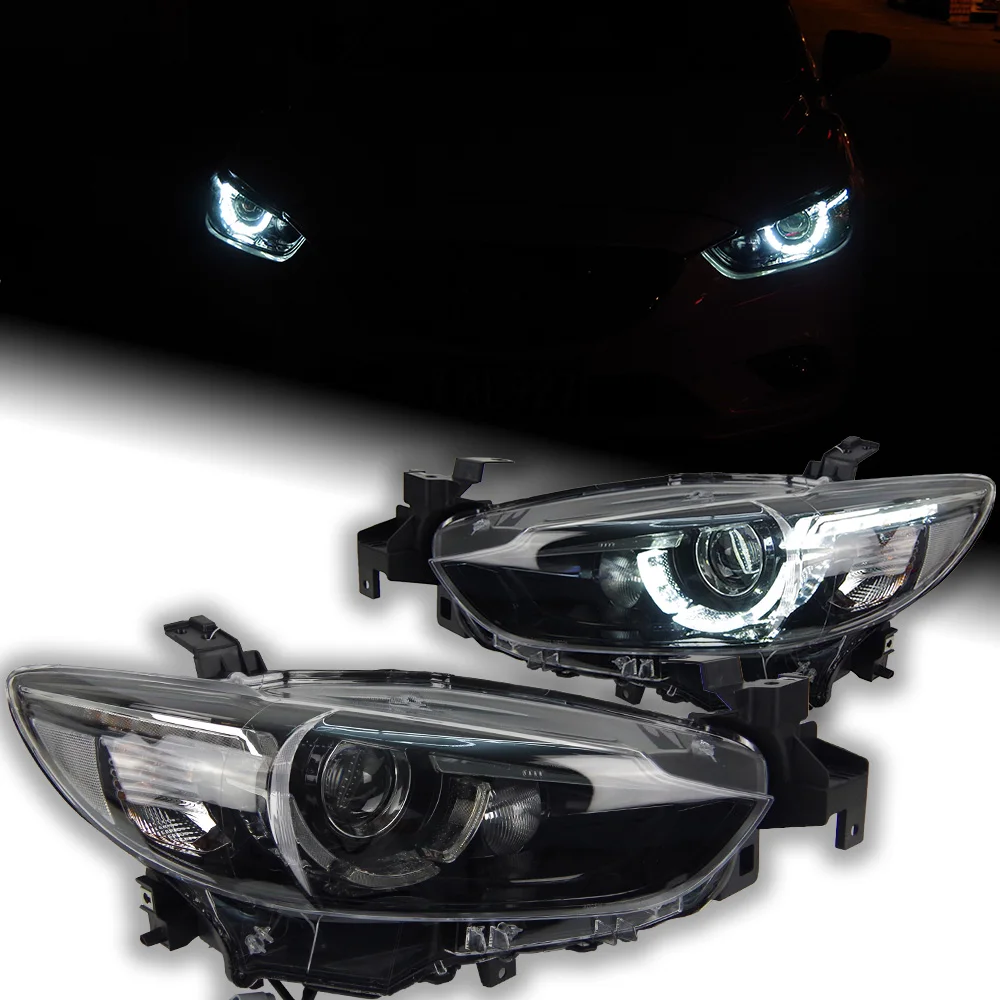 Auto Lichter für Mazda 6 Atenza Scheinwerfer Projektor Objektiv 2013-2016 Mazda6 Signal Kopf Lampe LED Scheinwerfer Drl Automotive zubehör