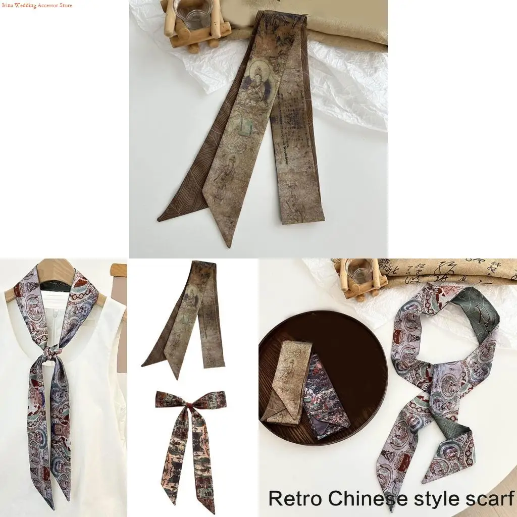 G92D Women Narrow Scarf Belt for Casual Wear Party Photo Props Date Night 2000s Clothing Exotic Scarf Accessories