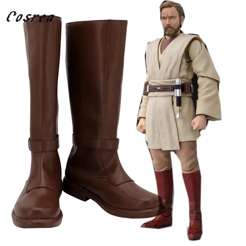 

Star The Last Jedi Anakin Skywalker Shoes Cosplay Adults Obi Wan Anakin Mens Women Boots Shoes Halloween Long shoes