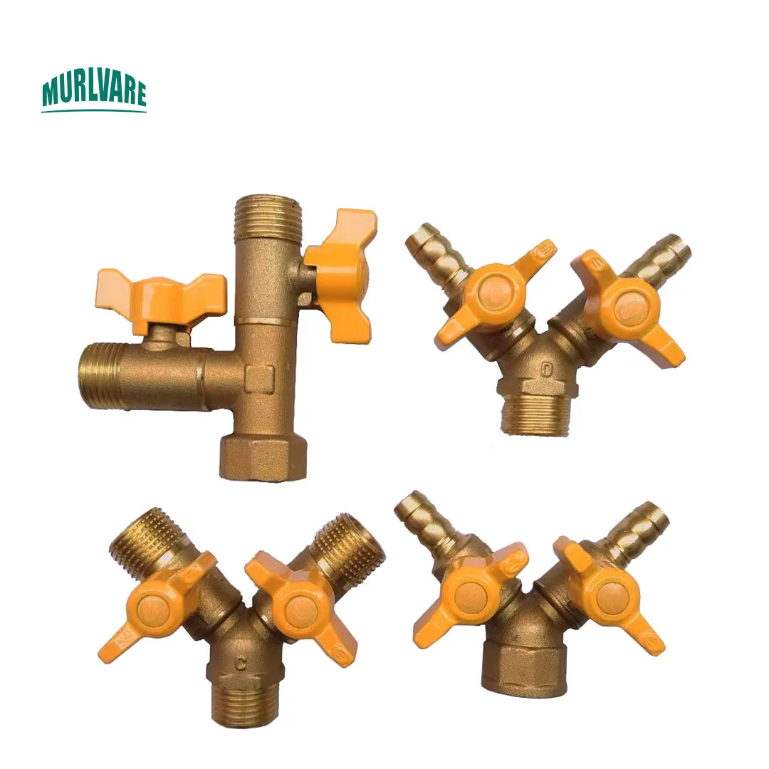 Commercial Gas Appliances Brass NG LPG Gas Cannulated Ball Valve Gas Valve Diverter Valve