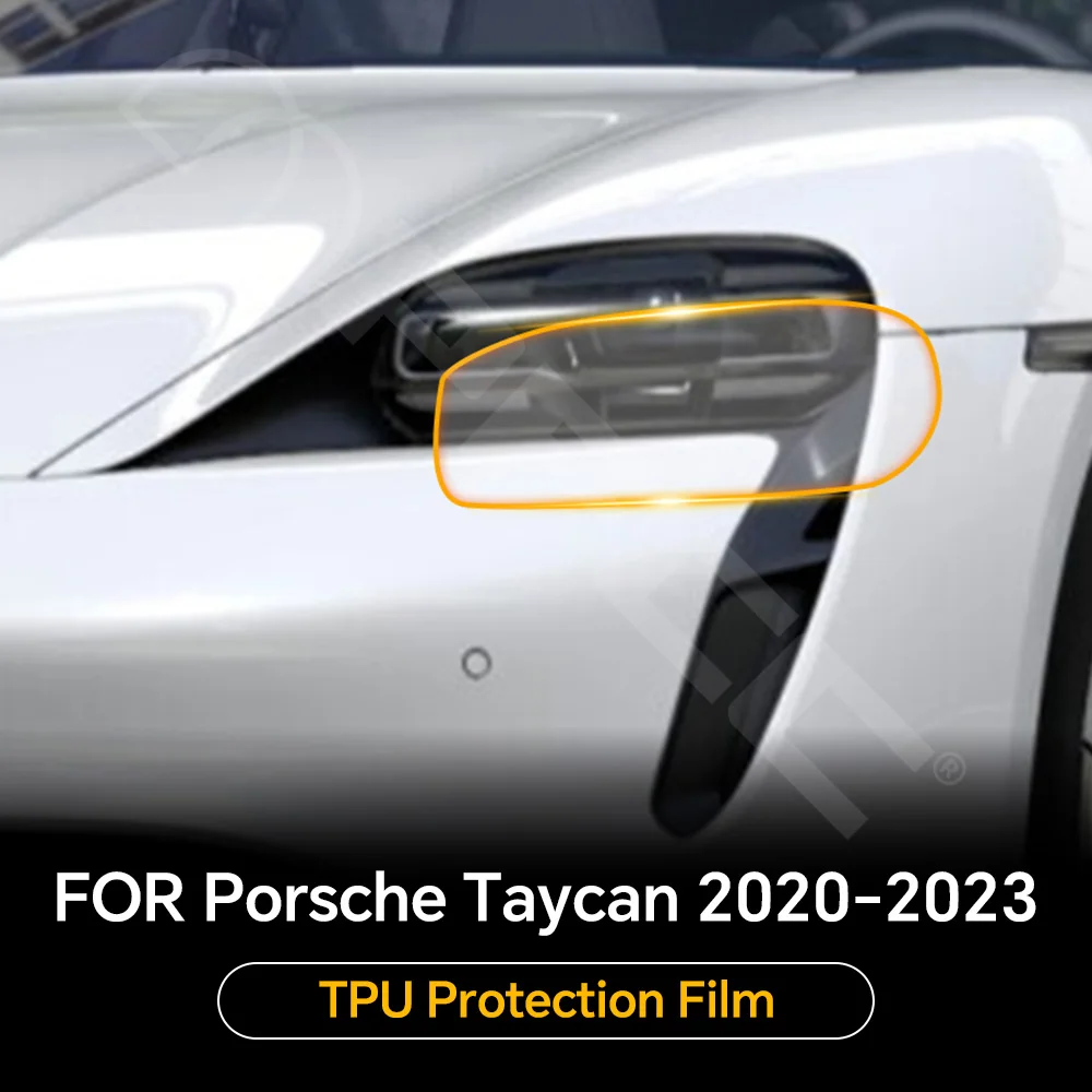 

Headlight Rearview TPU Protection Film For Porsche Taycan 2020-2023 Pre-cut PPF Clear Bra Resistant Repairable Invisible Cover