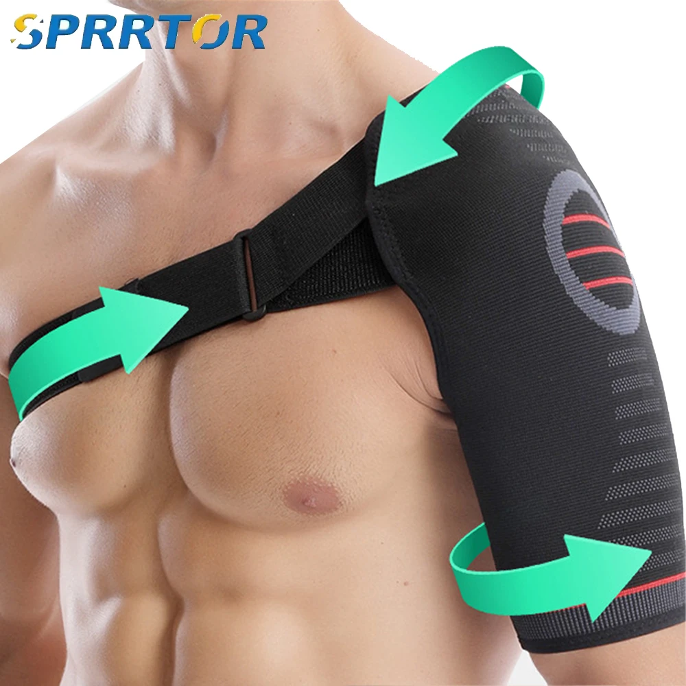 

1PCS Compression Shoulder Support , Breathable Fabric, Shock-Absorbing Shoulder Brace for Shoulder Pain Relief, All-Day Support