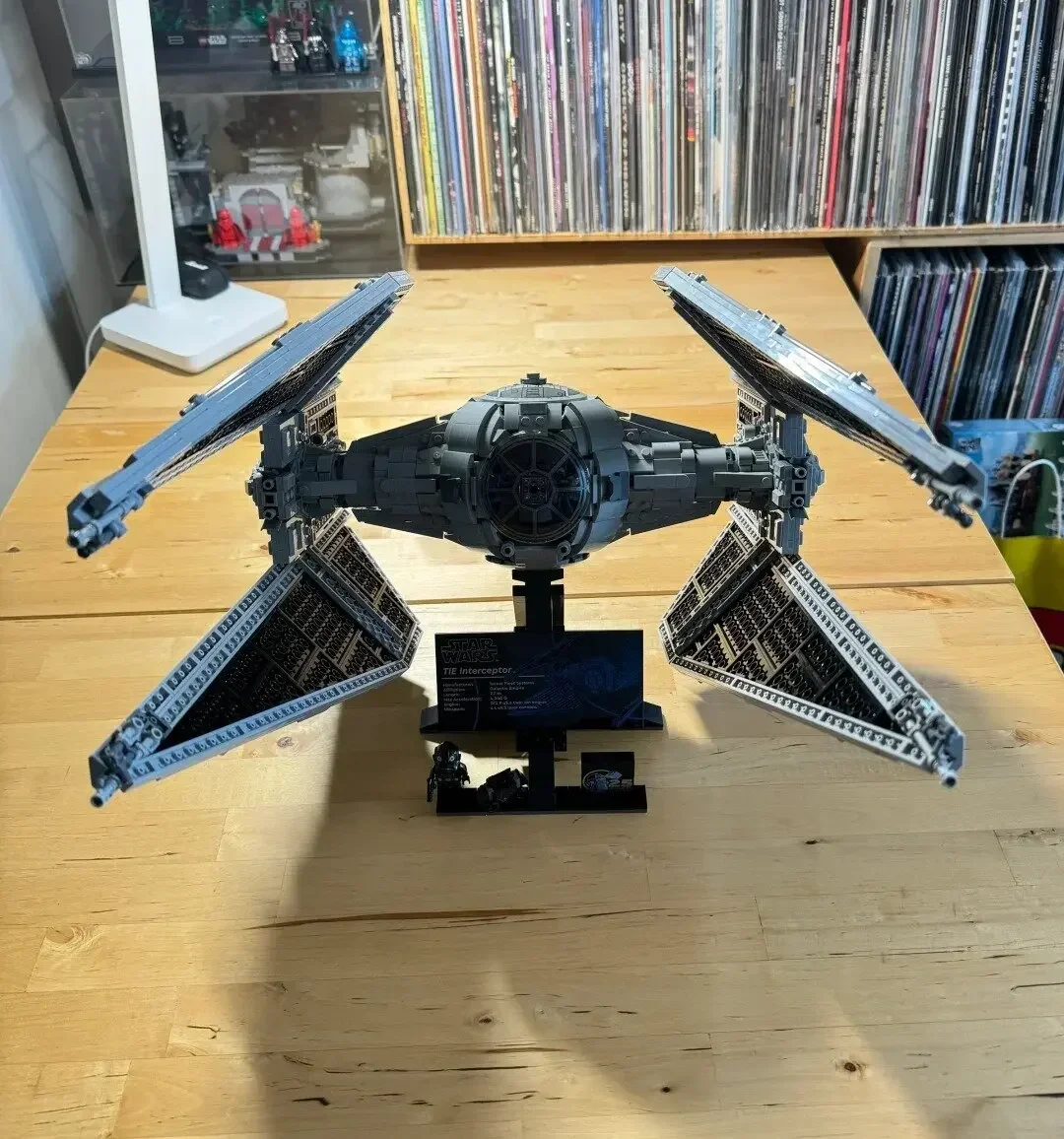 Spaceship MOC TIE Interceptors Building Blocks Modified from Imperial Fighters Model 75382  DIY Assembly Bricks Toys Gift