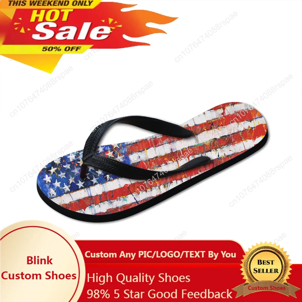 Heiße coole amerikanische Flagge Mode Hausschuhe Herren Damen neuesten Sandalen Outdoor Freizeit Flip Flops Reise Strand rutsch feste Hausschuhe